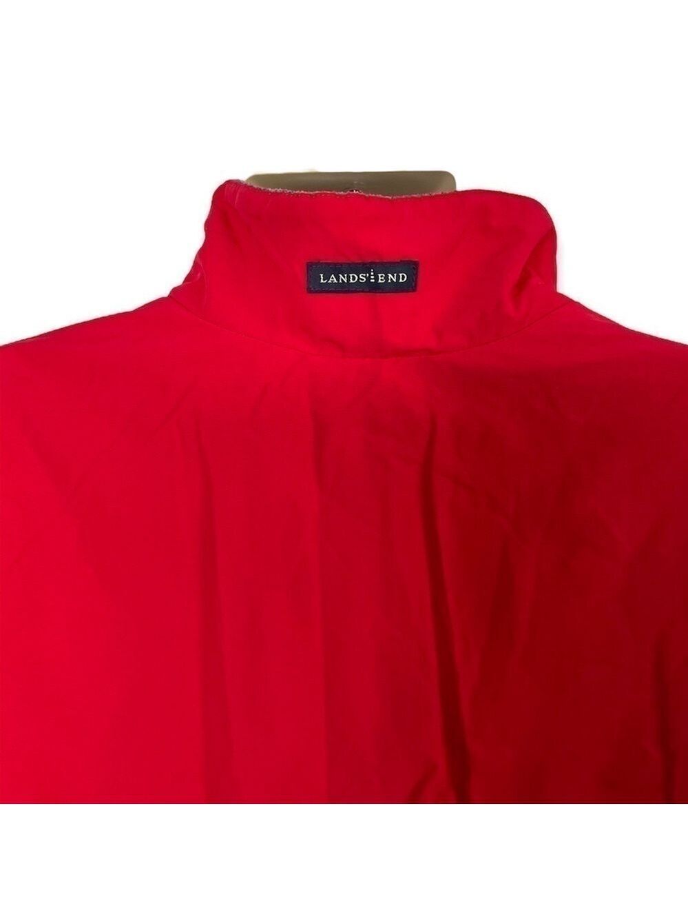 Lands’ End Red Full Zip Jacket Men’s Size L (42-44) - Picture 6 of 10